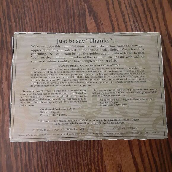 Reader's Digest Southern Pacific Model Train 6 Cars total New In Package - Picture 3 of 16